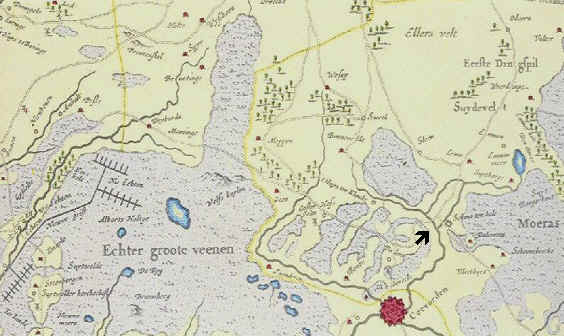 algemeen.kaartje Drenthe 1635